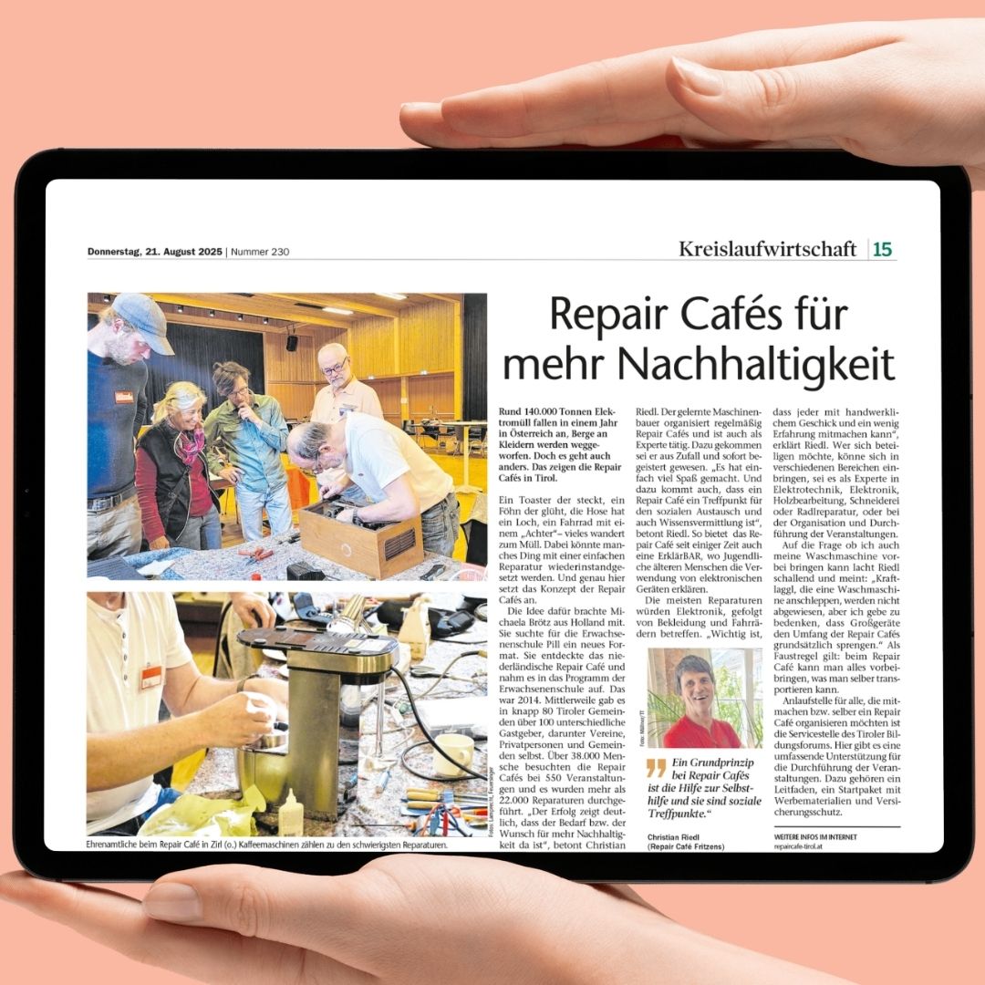 Repair Cafés in den Medien